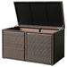 Costway 88 Gallon Garden Patio Rattan Storage Container Box-Brown