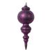 Vickerman 690826 - 10" Matte Plum Cone Christmas Tree Ornament (2 Pack) (MT224526)