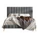 CraftPorch Modern Velvet Tufted Upholstered Gold Accent Platform Bed