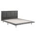 Acme Low Profile Platform Bed Upholstered/Revolution Performance Fabrics®/Metal & Upholstered/Metal in Gray | 41 H x 90 W x 90 D in | Wayfair