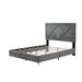 Cheri Bliss 55.12" Bed Frame Wood in Gray | 55.12 H x 66 W x 87 D in | Wayfair BCB-02590