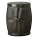 World Menagerie Clyne Large Tub Garden Stool Ceramic in Green/Gray/Black | 22 H x 18.5 W x 18.5 D in | Wayfair E23AF0D8CFD143F89220F56A5151BE62