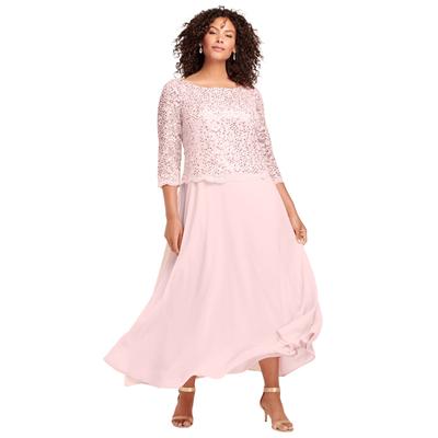 Plus Size Women's Lace Popover Dress by Roaman's i...