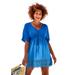 Plus Size Women's Renee Ombre Cover Up Dress by Swimsuits For All in Royal Ocean Drive Dip Dye (Size 18/20)