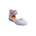 Extra Wide Width Women's The Marlowe Flat by Comfortview in Chambray (Size 9 WW)