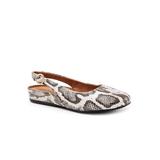 Wide Width Women's Sandy Adjustable Back Slip On Clog by SoftWalk in Black White Snake (Size 9 1/2 W)