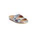 Extra Wide Width Women's The Maxi Footbed Sandal by Comfortview in Garden Multi (Size 10 1/2 WW)