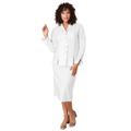 Plus Size Women's Two-Piece Skirt Suit with Shawl-Collar Jacket by Roaman's in White (Size 26 W)