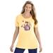 Plus Size Women's Graphic Tee by Woman Within in Banana Kitten (Size 38/40) Shirt