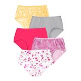 Plus Size Women's Cotton Brief 5-Pack by Comfort Choice in Floral Print Pack (Size 15) Underwear