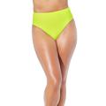 Plus Size Women's High Waist Cheeky Bikini Brief by Swimsuits For All in Yellow Citron (Size 18)