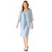 Plus Size Women's Sparkling Lace Jacket Dress by Catherines in Ballad Blue (Size 32 W)