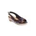 Extra Wide Width Women's The Zanea Espadrille by Comfortview in Black Floral (Size 8 1/2 WW)