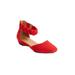 Extra Wide Width Women's The Rayna Flat by Comfortview in Hot Red (Size 8 WW)