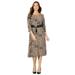Plus Size Women's Strawbridge Fit & Flare Dress by Catherines in Classic Animal Neutral (Size 3X)