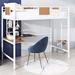 Mason & Marbles Twin Metal Loft Bed w/ Desk & Shelve Metal in White | 67.9 H x 41 W x 77.2 D in | Wayfair 5F9FF864D6C141C689FA209A5E251C5A