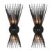 Ivy Bronx Annalina Duo Wall Scones Light Metal Spike Wall Sconce Color Metal in Black | 19.3 H x 9.05 W x 9.5 D in | Wayfair