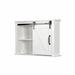 Gracie Oaks Rittany Bathroom Wall Cabinet w/ Adjustable Shelves en Storage Cabinet w/ a Barn Door Manufactured in Brown/White | Wayfair