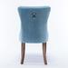 Rosdorf Park Hayly Tufted Velvet Wing Back Side Chair Wood/Upholstered/Velvet in Blue | 37.4 H x 19.7 W x 24.4 D in | Wayfair