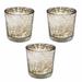 Mercer41 3 Piece Glass Tabletop Votive Holder Set w/ Candle Included Glass in Gray | 3 H x 2.3 W x 2.3 D in | Wayfair