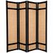 World Menagerie Clarke 51" W x 71" H 3 - Panel Solid Wood & Jute Folding Room Divider Wood in Brown | 71 H x 51 W x 1 D in | Wayfair