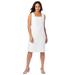 Plus Size Women's Bi-Stretch Sheath Dress by Jessica London in White (Size 24 W)