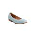 Wide Width Women's The Everleigh Flat by Comfortview in Pale Blue (Size 7 1/2 W)