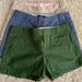 J. Crew Shorts | 3 Pair J Crew Chino Shorts, Navy Blue, Khaki & Dark Green Size 2 | Color: Blue | Size: 2