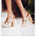 Free People Shoes | Free People 39 9 High Society Espadrilles Heels | Color: Brown/Cream | Size: 39eu