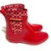 Coach Shoes | Coach Rivington Rain Boot Bootie Red Candy Apple Rubber New Women’s 8 | Color: Red | Size: 8