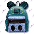 Disney Bags | Disney Parks Haunted Mansion Main Attraction Loungefly Backpack | Color: Black/Green | Size: Os