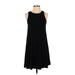 Old Navy Casual Dress - A-Line Crew Neck Sleeveless: Black Print Dresses - Women's Size X-Small
