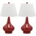 Safavieh Amy Gourd Glass 24 Inch Table Lamp - LIT4087E-SET2