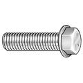 ZORO SELECT 4RXK4 Grade 5, 3/8"-16 Flange Bolt, Zinc Plated Steel, 1 in L, 630