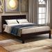 Twin Platform Bed with Headboard, Wood Slat Support, No Box Spring Needed, Espresso