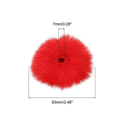 Furry Microphone Windscreen 7mmx 60mm Mic Cover Windshield Red 4 Pack