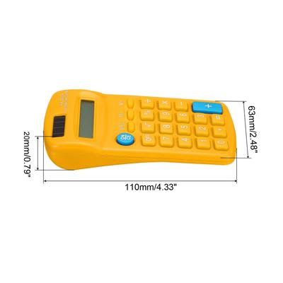 Small Pocket Calculator 8 Digit Display Office Handheld Calculator Yellow