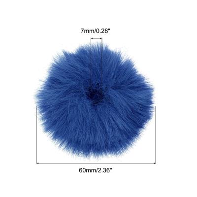 Furry Microphone Windscreen 7mmx 60mm Mic Cover Windshield Dark Blue 2 Pack - Dark Blue