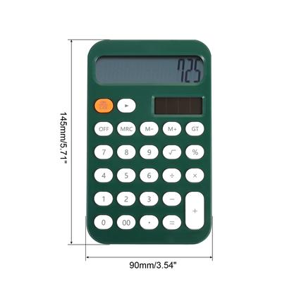 Portable Office Calculator 12 Digit Display Electronic Calculator, Green