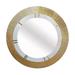 A&B Home Nolan Ruffled Wall Mirror - Gold/White