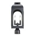 Trans Globe Lighting 51284 Presence 2 Light 18 Tall Outdoor Pier Mount Post Light - Black