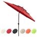 Henmomu 11Ft 3-Tiers Patio Umbrella Red Umbrellas & Shade