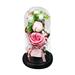 JDEFEG Bouquet Holder for Artificial Flowers Day Decoration Rose Valentine s Gift Light Model Bouquet Glass Soap Imitation Two Cover Ornament Led Home Decor Fall Indoor Decorations Pink