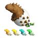 Cheers.US Dinosaur Egg Shape Dog Chew Toy Anti-deformed Plastic Innovative Designs Dog Tooth Cleaning Tool Bite Resistant Creative Relieve Stress for Small and Medium Dogs