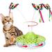 QWZNDZGR Cat Toys - Funny Automatic Electric Rotating Butterfly & Ball Exercise Kitten Toy Interactive Cat Teaser Toys for Indoor Cats with 3 Replacement