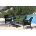 August Grove® Cecilton 4 Piece Rattan Sofa Seating Group w/ Cushions Synthetic Wicker/All - Weather Wicker/Wicker/Rattan in Black | Outdoor Furniture | Wayfair
