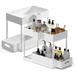 StorageBud 2 Tier Non-Slip Grip Kitchen Under Sink Organizer w/ Side Caddy & Sliding Drawer Plastic | 12 H x 15.5 W x 8 D in | Wayfair