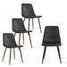 Wade Logan® Aunnika Side Chair Faux Leather/Upholstered in Black | 34 H x 18 W x 18 D in | Wayfair 30A9A39E2EEC425D972A5B8C2742F133