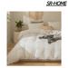 SR-HOME 2 PC Tufted Tassel Duvet Cover Set Microfiber in White | Wayfair SR-HOME5a895ae