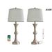 SR-HOME 3 Way Dimmable Touch Control Table Lamps Set Of 2 w/ USB Charging Port For Living Room Modern Industrial Nightstand Lamp For Bedroom Bedside Lamp Metal | Wayfair